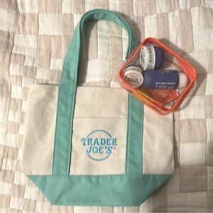 Trader Joe's Canvas Tote Bag with Accessories